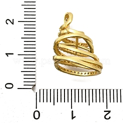 925 подвеска-спираль из стерлингового серебра с прозрачным кубическим цирконием STER-R011-04G