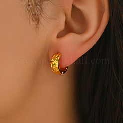 Серьги-кольца из латуни с узором из листьев MB2194