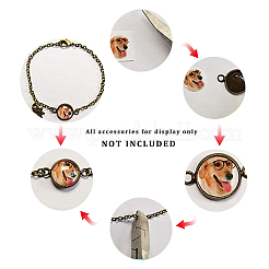 Сеттинги разъем сплава кабошон тибетском стиле DIY-PH0024-33