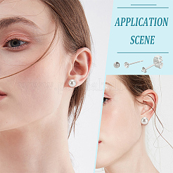 40 шт. 925 шт. для сережек-гвоздиков из стерлингового серебра STER-DC0001-03