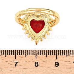 Регулируемые кольца для женщин с микропаве из латуни и кубическими цирконами&nbsp;RJEW-K314-01G