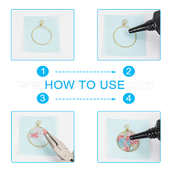 50 шт. 5 подвески из меди с открытой задней частью FIND-NB0002-41