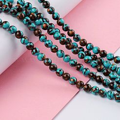 Синтетический золотой клинкер камень бисер пряди G-Z025-04