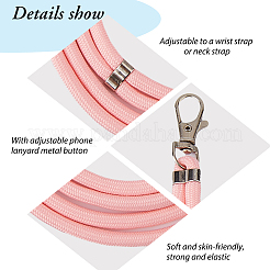 2 комплект 2-цветный полиэстер универсальный регулируемый ремешок для мобильного телефона ремешок через плечо подвески для телефона AJEW-HY0001-28