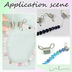 60 шт. 2 стиля пружинных зажимов из нержавеющей стали для изготовления бисерных украшений FIND-SC0009-62