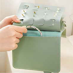 Вырезанная полая 1 шт. искусственная кожа pu сумки для хранения сережек&nbsp;EDIS-CL0001-01B