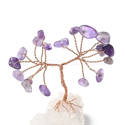 Натуральные аметистовые чипсы дерево жизни украшения&nbsp;DJEW-P022-01B-01
