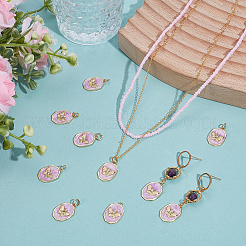 10 шт. Латунные подвески с микропаве&nbsp;ZIRC-BC0015-13