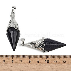 Большие подвески из натуральных и синтетических смешанных драгоценных камней с огранкой в форме двухконусов G-Z101-03P