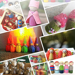 20 шт. деревянные куклы-марионетки WOOD-GF0001-70