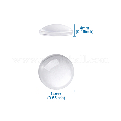 Прозрачные стеклянные кабошоны GGLA-CD0001-03
