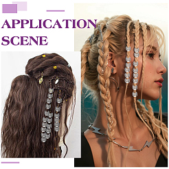 200шт пластиковые дреды бусины украшение для волос AJEW-ME0001-48