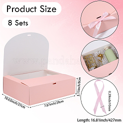 Складные бумажные подарочные коробки с лентой&nbsp;CON-WH20001-11C-03