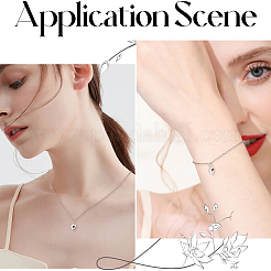 3 шт. 925 подвески в виде объемного сердца из стерлингового серебра с соединительными кольцами&nbsp;STER-BBC0008-09