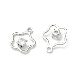 Латунные микро проложить кубического циркония цветок подвески&nbsp;KK-Z136-03P