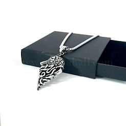 Скандинавский викинг волчья голова кулон из нержавеющей стали ожерелья для мужчин и женщин VV3999