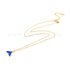 Ожерелье с кулоном в виде рыбьего хвоста русалки NJEW-C009-01A-02