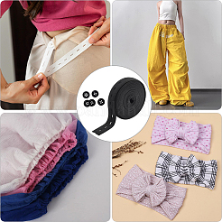 5м плоский эластичный шнур/тесьма с петлей&nbsp;DIY-CY0002-13B