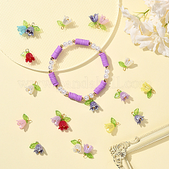 120шт акриловые бусины с пластиковыми имитацией жемчужных бусин подвески&nbsp;FIND-SC0019-78