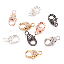 Застежки из сплава со стразами в виде когтей омара KK-KS0001-11