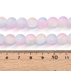 Стеклянные бусины кракле&nbsp;GLAA-N009-10mm-04