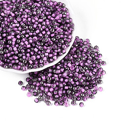 Прозрачные внутри цветные стеклянные бусины&nbsp;SEED-T007-19A-03