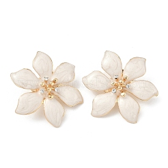 Серьги сплава горный хрусталь EJEW-P310-02G-01