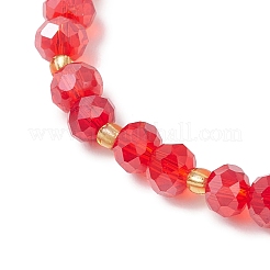 Браслеты с подвесками в виде снежинок из сплава и эмали на рождественскую тематику BJEW-MZ00190-01