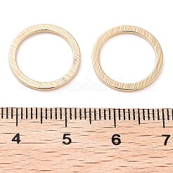 Соединительные кольца из латуни с текстурой&nbsp;KK-U028-12G