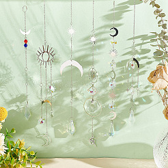 Ahademaker 6 шт. 6 стиля подвесной ловец солнца HJEW-GA0001-30