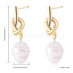 Узел с имитацией жемчуга серьги-гвоздики с подвесками JE1099A