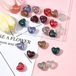 21шт 7 цвета прозрачные акриловые бусины OACR-FS0001-94