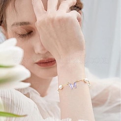 12 шт. латунные подвески-соединители с граненым стеклом&nbsp;FIND-YW0007-50