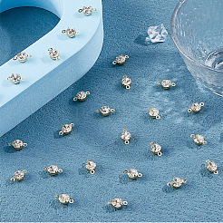 200 шт. латунные подвески-коннекторы с прозрачным кубическим цирконием&nbsp;KK-FH0007-70KCG