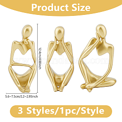 3 шт. 3 стиля смоляные абстрактные мыслители дисплей украшения&nbsp;AJEW-WH0270-623B