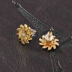 Серьги-гвоздики из нержавеющей стали 304 со стразами для женщин STAS-Z117-13G