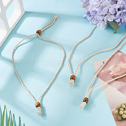 Изготовление ожерелий из вощеного полиэфирного шнура с регулируемой длиной&nbsp;NJEW-TAC0031