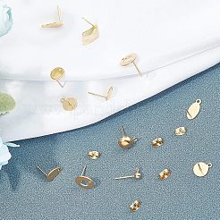 Фурнитура для сережек-гвоздиков из нержавеющей стали 304 с вакуумным покрытием pvd STAS-UN0020-90G