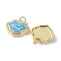 Стойки обшивки латунь микро проложить Циркон подвеску&nbsp;KK-C041-10G