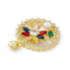 Латунные микро проложить кубического циркония подвески&nbsp;KK-E068-VC033