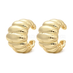 C-образные латунные серьги-манжеты&nbsp;EJEW-Z111-01G