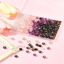 200шт 5 цвета покрытия акриловых бусин&nbsp;OACR-FS0002-03