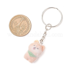 Брелоки из непрозрачной смолы с эффектом флокирования KEYC-JKC01414