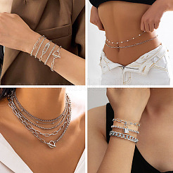 Набор для самостоятельного изготовления цепочек из алюминиевых скрепок и браслетов/ожерельев DIY-TA0012-91P