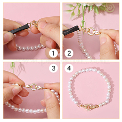 6 комплект латунных застежек с микропаве из кубического циркония&nbsp;KK-CA0002-73