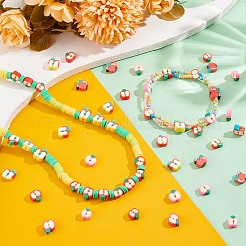 300шт 5 стиля ручной работы бусины из полимерной глины CLAY-PH0001-94