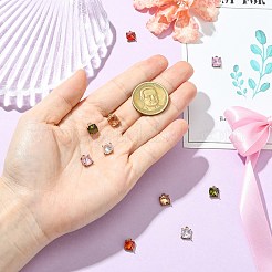 10 шт. 5 цвета латунные подвески с микропаве и кубическим цирконием&nbsp;KK-CJ0003-71