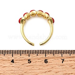 Латунь регулируемые манжеты кольца RJEW-C143-01B-G