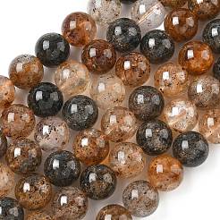 Нити натуральных алмазных бусин херкимер G-Z115-C01-12mm