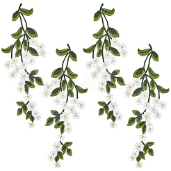 4 пара накладок на ткань с цветочным узором&nbsp;PATC-GF0001-68